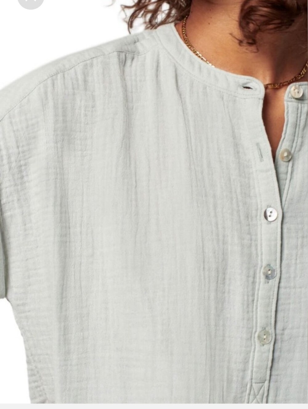 Faherty Organic Cotton Gauze Desmond  Top